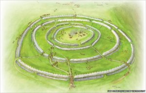 A reconstruction of the Whitehawk causewayed enclosure in the South Downs, Sussex