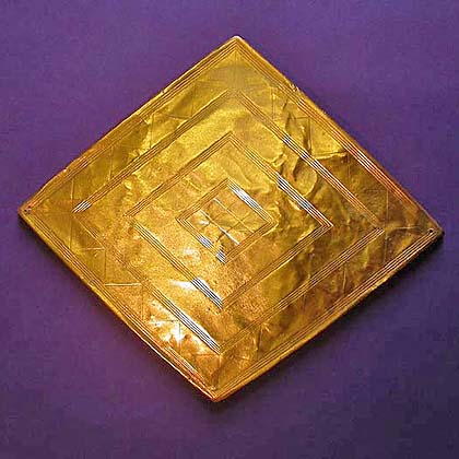 prehistoric gold lozenge