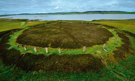 Circle of life: the Ring of Brodgar – a stone circle, or henge – is a World Heritage Site. Photograph: Adam Stanford