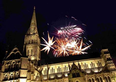 Salisbury Cathedral New Year Fireworks