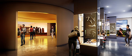 Artist’s impression of the permanent exhibition which features, among other things, precious objects on loan from the Wiltshire Heritage Museum and the Salisbury and South Wiltshire Museum